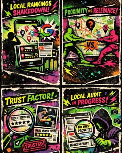 During a core update, Google reassesses quality, intent and proof across the entire local ecosystem.