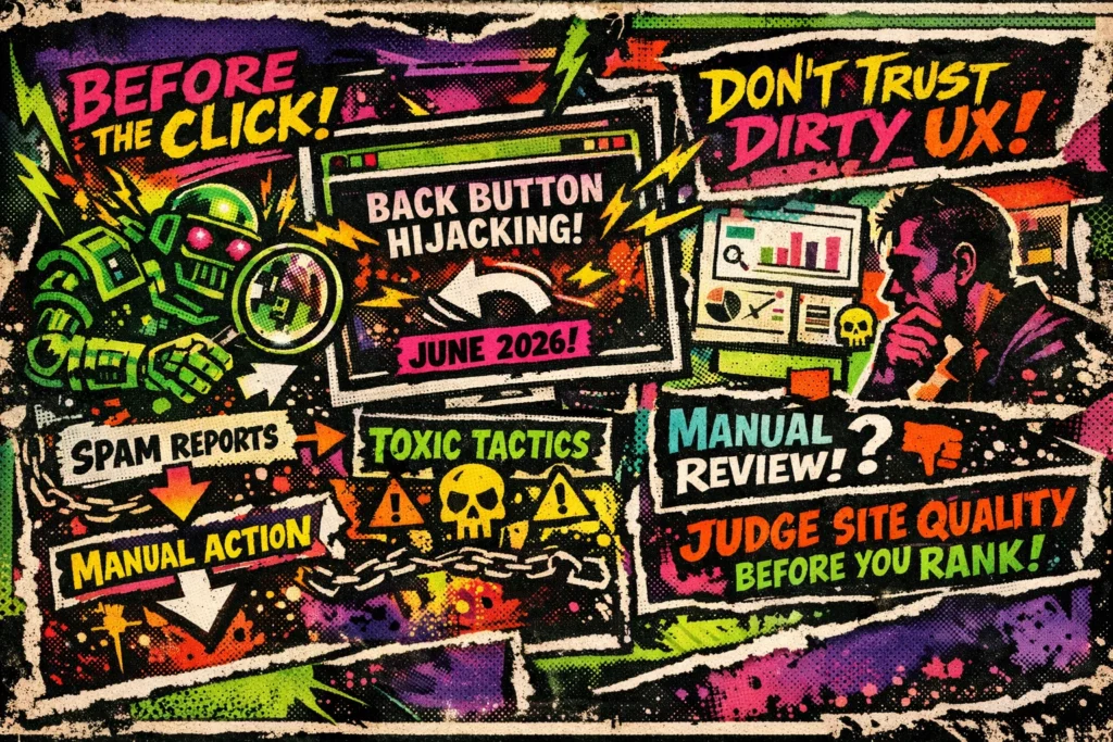Illustration representing Google’s new spam policy update and stricter enforcement around manipulative website behaviour.