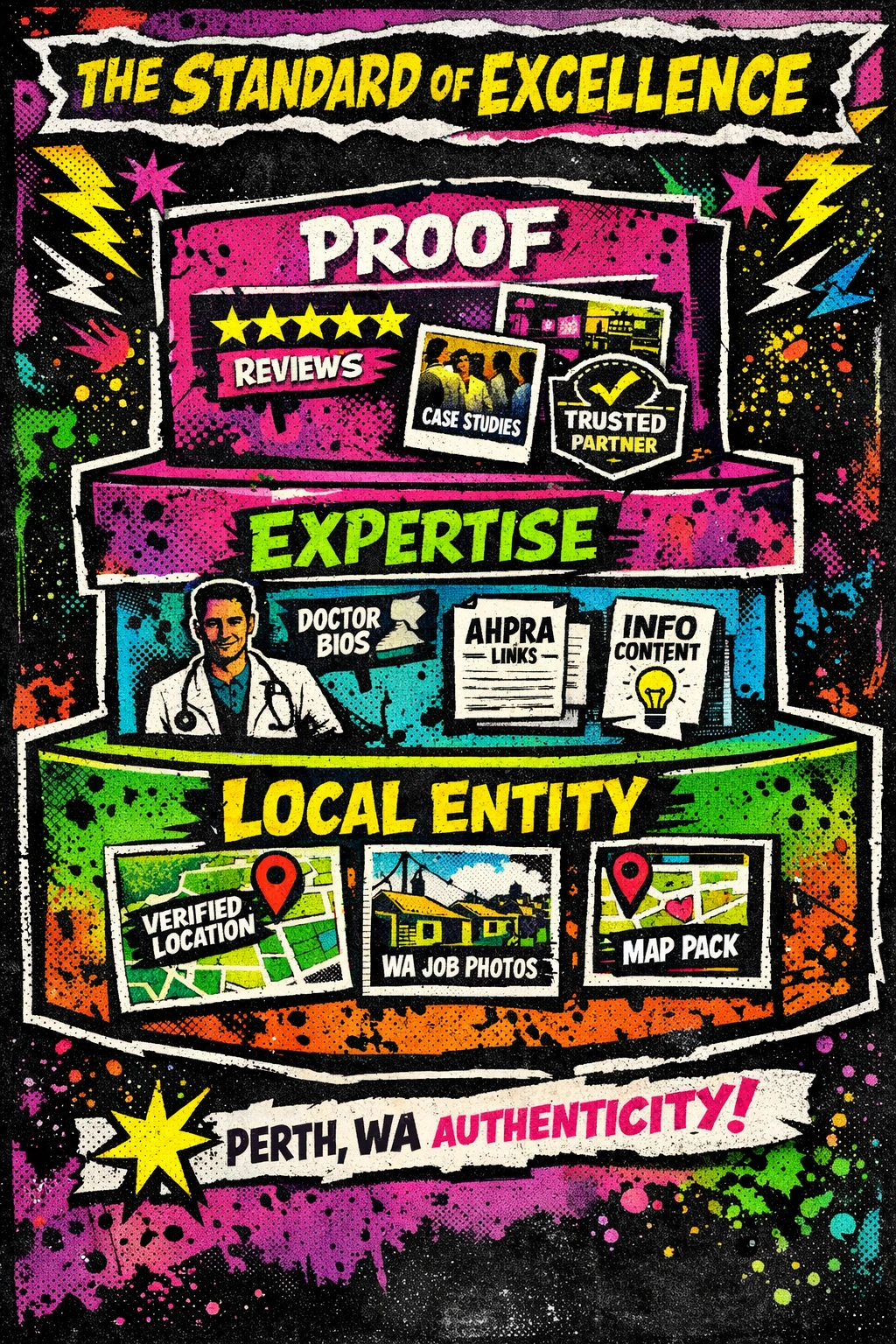 The standard of excellence based on proof, expertise and local entity